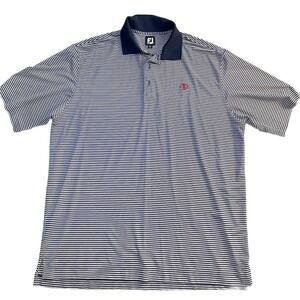 FootJoy Performance Golf Polo Men's 2XL Black &‎ White Stripe